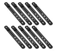 Bridas de silicona reutilizables, paquete de 10 unidades, organizador de cables multiusos para carga de datos, cables de auriculares, cables elásticos flexibles (negro)