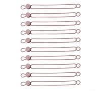Bridas de silicona reutilizables para organizar cables, correas de gestión de cables para auriculares, cargadores, cables de datos, agrupación, elástico, hogar, oficina, viajes, 108 mm (marrón claro