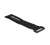 Bridas de velcro con lazo Delock, 3 piezas, negro 280 x A 38 mm