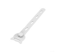 Bridas elásticas de silicona con diseño de hebilla para una gestión segura de cables, correas reutilizables y ajustables para auriculares y cables de datos, juego de 10 bridas de silicona (blanco)