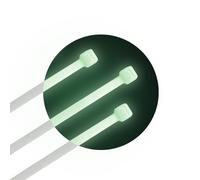 Bridas fluorescentes ERKO de 200mm x 3,6mm, 100 unidades, color blanco resistentes a la intemperie, de alta visibilidad, para proyectos de bricolaje y manualidades creativas resistentes a los rayos UV