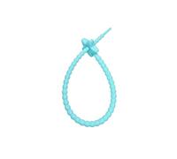 Bridas for cables de silicona de colores, 10 unidades, reutilizables, autoblocantes, 22 cm, multicolor(Blue)