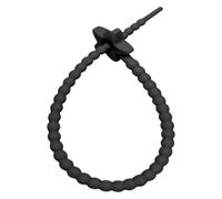 Bridas for cables de silicona de colores, 10 unidades, reutilizables, autoblocantes, 22 cm, multicolor(Black)