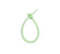 Bridas for cables de silicona de colores, 10 unidades, reutilizables, autoblocantes, 22 cm, multicolor(Green)
