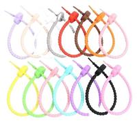 Bridas for cables de silicona de colores, correas de sujeción autoblocantes reutilizables de 22 cm