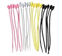Bridas for cables de silicona de colores, serpiente torcida, multicolor, 20 piezas(Black)