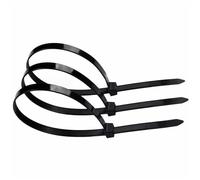 Bridas grandes de plástico industrial, 100 unidades, 7,6 mm de ancho/800 mm de largo, con tracción de 60 libras, ampliamente utilizadas en cualquier lugar, duraderas (negro)