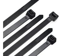 Bridas grandes de plástico industrial, 250 unidades, 4,7 mm de ancho/500 mm de largo, con tracción de 60 libras, ampliamente utilizadas en cualquier lugar, duraderas (negro)