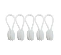 Bridas magnéticas reutilizables para cables, 5/10 unidades, de silicona, clips organizadores para auriculares, hogar, oficina, escuela, resistentes al polvo, color blanco