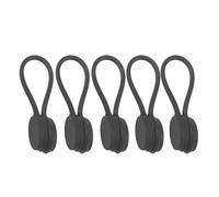 Bridas magnéticas reutilizables para cables, 5/10 unidades, de silicona, clips organizadores para auriculares, hogar, oficina, escuela, resistentes al polvo, color negro