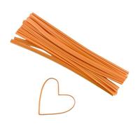 Bridas metálicas 1200Pcs Candy Lollipop Wrapping Baking Cello Gift Bags Sealing Binding Wire Wedding Party Decor 0.4 * 10cm(Orange)