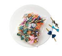 Bridas metálicas 150Pcs Colorful Bowknot for Cookie Biscuit Cake Sealing Wire Bakery Packing Cookies Gift Bag Decor