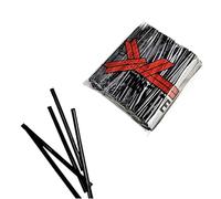 Bridas metálicas 6400pcs 6/8/10cm Wire Sealing Binding for Plastic Lollipop Candy Bags Party Gifts(Black,10cm)