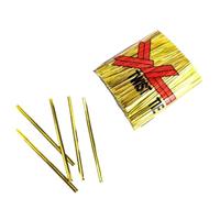 Bridas metálicas 6400pcs 6/8/10cm Wire Sealing Binding for Plastic Lollipop Candy Bags Party Gifts(Gold,6cm)