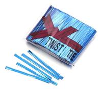 Bridas metálicas 7600Pcs Plastic Iron Tie Colorful Multi-Size Wire Sealing Binding for Candy Lollipop Cookies Food Gift Party Packaging(Blue,4X100mm)