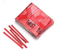 Bridas metálicas 7600Pcs Plastic Iron Tie Colorful Multi-Size Wire Sealing Binding for Candy Lollipop Cookies Food Gift Party Packaging(Red,4X100mm)