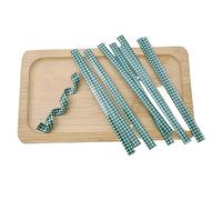 Bridas metálicas 800pcs Color Lattice Wire for Cello Bag Cake Lollipop Gifts Packgae Wedding Party DIY Packaging Tool Supplies 12cm(Green Lattice)