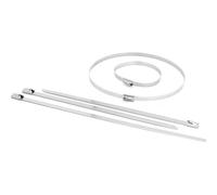 Bridas Metalicas,Brida Metalica Bridas metálicas de 4,6 x 150 mm, 100 unidades, bridas de acero inoxidable 304 con mecanismo de autobloqueo, for uso industrial, agrícola y al aire libre