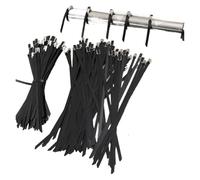 Bridas Metalicas Bridas de Metal for cables, bridas for autoblocantes acero inoxidable, bucles sujeción ajustables for oficina en casa, for 15/20/25/30cm(4.6x150mm,100PCS)