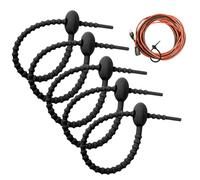 Bridas organizadoras de cables, 15 cm, correas de silicona elástica, reutilizable, correa de gestión de cables para viajes, organizador de cables de carga