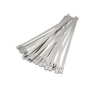 bridas para cables, 10/20 piezas brida de sellado envoltura escape Metal multiusos acero inoxidable autoblocante 4,6mm 100-400mm(10pcs,400mm)