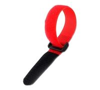 Bridas para cables, 10 unidades/20 unidades, correas reutilizables de nailon para asegurar cables, resistentes, longitud de 20 cm/50 cm, gestión opcional de cremallera (rojo, 10 unidades (50 cm)