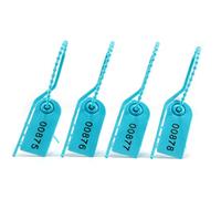 Bridas para cables, Bridas reutilizables con etiquetas de seguridad numeradas for extintor equipaje, multicolor, 210 mm largo, paquete 100/200/500(Blu,200)
