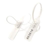 Bridas para cables, Bridas reutilizables for cables, paquete de 100, etiquetas seguridad numeradas blancas, doble cierre, a prueba manipulaciones, autoblocantes for organizar y sellar equipaje