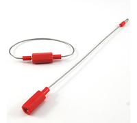 Bridas para cables, Reusable Self Locking Security Cable Ties Numbered Steel Wire Seals for Container Tanker Transportation Luggage Multicolor 50mm Nylon(Red)