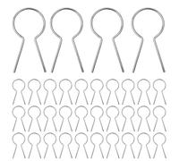 Bridas para valla de eslabones de cadena, 100 piezas de cierres de acero galvanizado, clips de alambre resistentes, 8,7 x 4,3 cm, fijadores de cables resistentes, ideales para asegurar vallas al aire