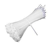 Bridas Plastico 100 bridas de nailon de plástico autoblocantes, color blanco, con cremallera, juego de bridas de nailon, anillo de sujeción y bucle(Tie 3x150mm 100Pcs)