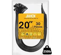 Bridas Plastico 500mm x 12,4mm Negras Largas Brida Fuertes Grandes Industriales 113 kg de Resistencia a la Tracción para la para Exterior Nieve,Taller y Pérgola cable 50cm 30 Piezas