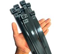 Bridas Plastico Grandes 1000mm x 12mm, Bridas Negras Largas 1m, Bridas para Cables Anchas Gigantes Brida Plástico Gruesas Fuertes Resistentes A Los Rayos UV Zip Ties 18 piezas