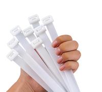 Bridas Plastico Grandes 500mm x 12mm, Bridas Largas Blanco 50cm, 40 piezas Bridas para Cables Anchas Gigantes Brida Plástico Gruesas Fuertes Resistentes A Los Rayos UV Zip Ties