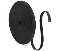 Bridas reutilizables, 20 m x 1 cm largas bridas para cables ajustables negras, 20 mm bridas sujetacables para gestión de cables, libres de cortar bridas de nailon para gestión de cables