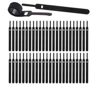 Bridas reutilizables - 50 bridas de gancho y cables, envolturas de alambre ajustables, correas de sujeción reutilizables fuertes, bandas de organización de cables multiusos, soporte de cables duradero