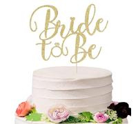 Bride Cupcake Topper, Bride To Be Cake Topper, para Bodas, Adornos Pastel Novia, Pastel de Decoración, Glitter Tarta Decoracion, Despedidas de Soltera, Fiestas Temáticas, Dorado (B)