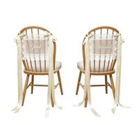 Bride Groom Chair Decor Lace Romantic Wedding Ribbon Set
