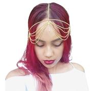 Bride Headdress Hair Accesories Elegant Head Chain Jewelry Women Wedding Accessories Bridal Headpiece para ocasiones especiales y festivales(Color 1)
