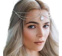 Bride Headdress Hair Accesories Elegant Head Chain Jewelry Women Wedding Accessories Bridal Headpiece para ocasiones especiales y festivales(Color 2)