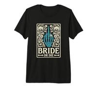 Bride Or Die Retro Halloween Despedida de Soltera a Juego Camiseta Premium