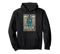 Bride Or Die Retro Halloween Despedida de Soltera a Juego Sudadera con Capucha