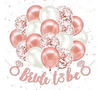 Bride To Be Decoraciones de Oro Rosa,Bride To Be Guirnalda,Bride To Be Velo,Bride To Be Sash,Bride To Be Globos,Fiestas de Despedida de Soltera Decoraciones para Bride Party (Oro Rosa)