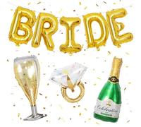 Bride To Be Globos Decoracion,Bride to Be Banner,Hen Party Decoración,BRIDE Globos de Letras Oro,Bride To Be Decoracion Decoraciones de Boda para Boda/Fiesta de Despedida de Soltera