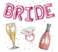 Bride To Be Globos Decoracion,Bride to Be Banner,Hen Party Decoración,BRIDE Globos de Letras Rosa,Bride To Be Decoracion Decoraciones de Boda para Boda/Fiesta de Despedida de Soltera