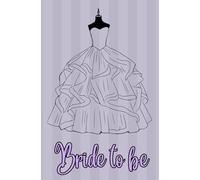 Bride To Be - JOURNAL - A beautiful bridal gown set atop a soft lilac vertical stripes art design. A pretty journal for the future bride-to-be: 5.25" ... shower gift. Cute, compact and functional