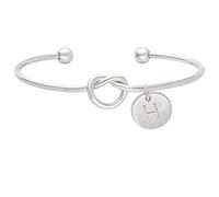 Bridesmaids Gift Tie The Knot Single Initial Letters Charms Personalizados Pulsera Bangle Joyas de Novia Creativo y útil Convenient Handled