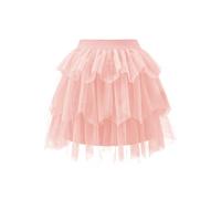 Bridesmay Falda de tul para mujeres adultas, cintura elástica, longitud hasta la rodilla, faldas tutú para niñas, disfraz de ballet de Halloween, tutú esponjoso, rosa, M