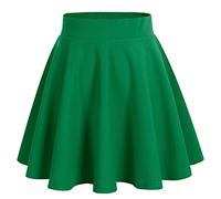 Bridesmay Falda Mujer Plisada Corto Casual Mini Multifuncional para la Escuela, la Oficina, Las Fechas y Las Fiesta Green 2XL