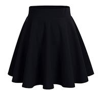 Bridesmay Falda Mujer Plisada Verano Corto Casual Mini Multifuncional De Poliéster Plegado Patinador para la Escuela, la Oficina, Las Fechas y Las Fiesta Black in M